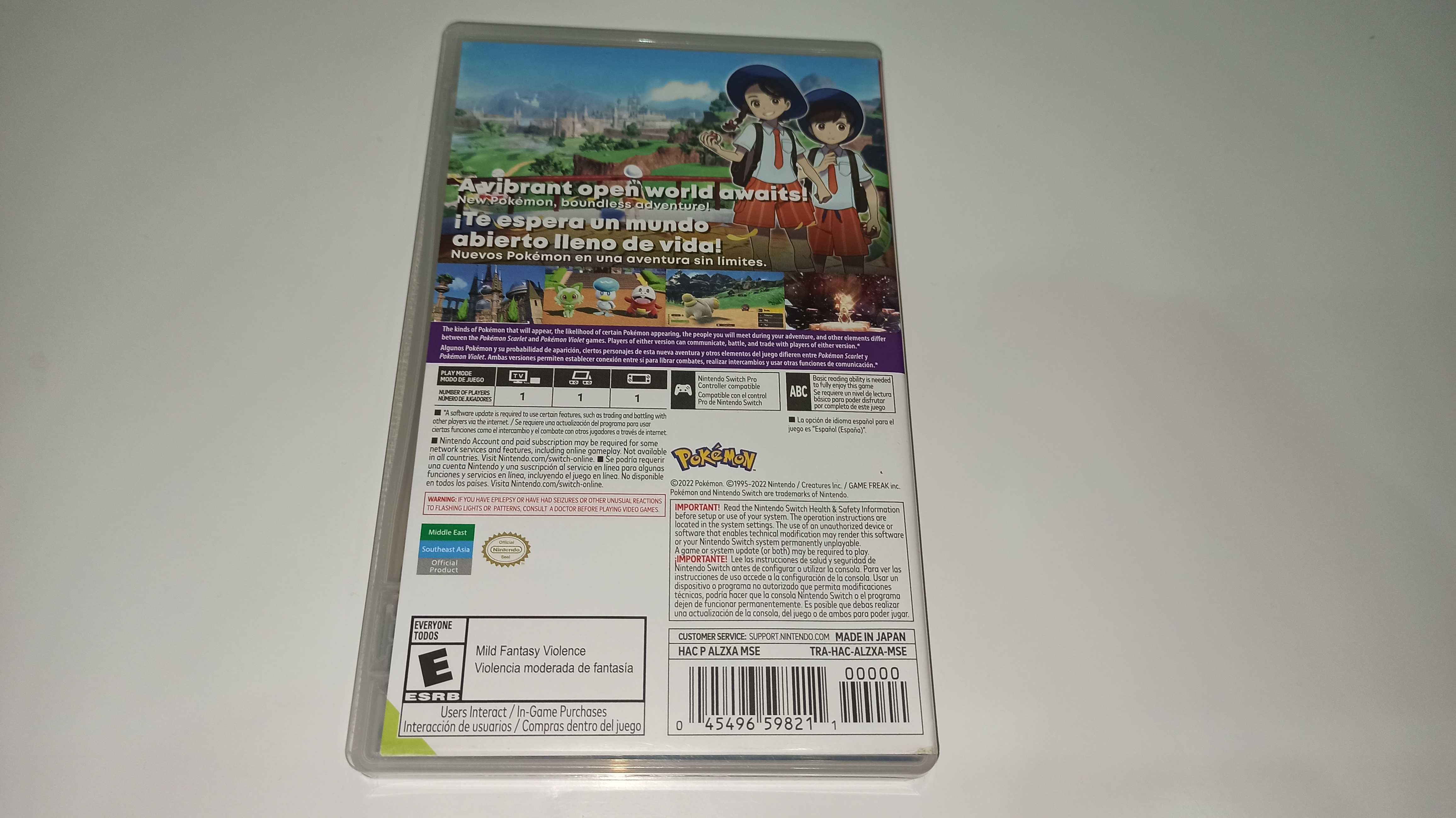 nintendo switch POKEMON SCARLET pokemony w otwartym świecie kardridż