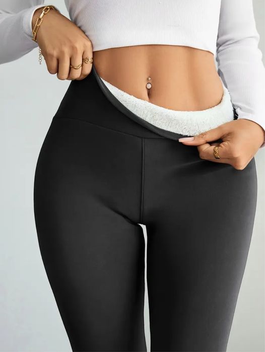 Утеплені чорні легінси лосини