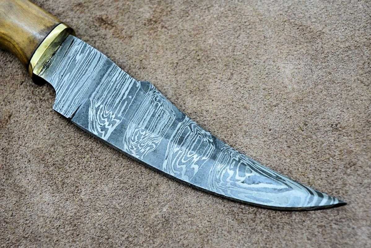 Owniknives duży nóż turystyczny z Damastu damast 8418