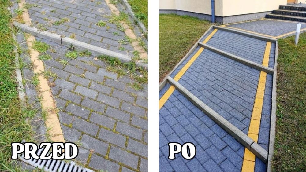 Usługi ogrodnicze, koszenie trawy, mycie kostki brukowej i elewacji