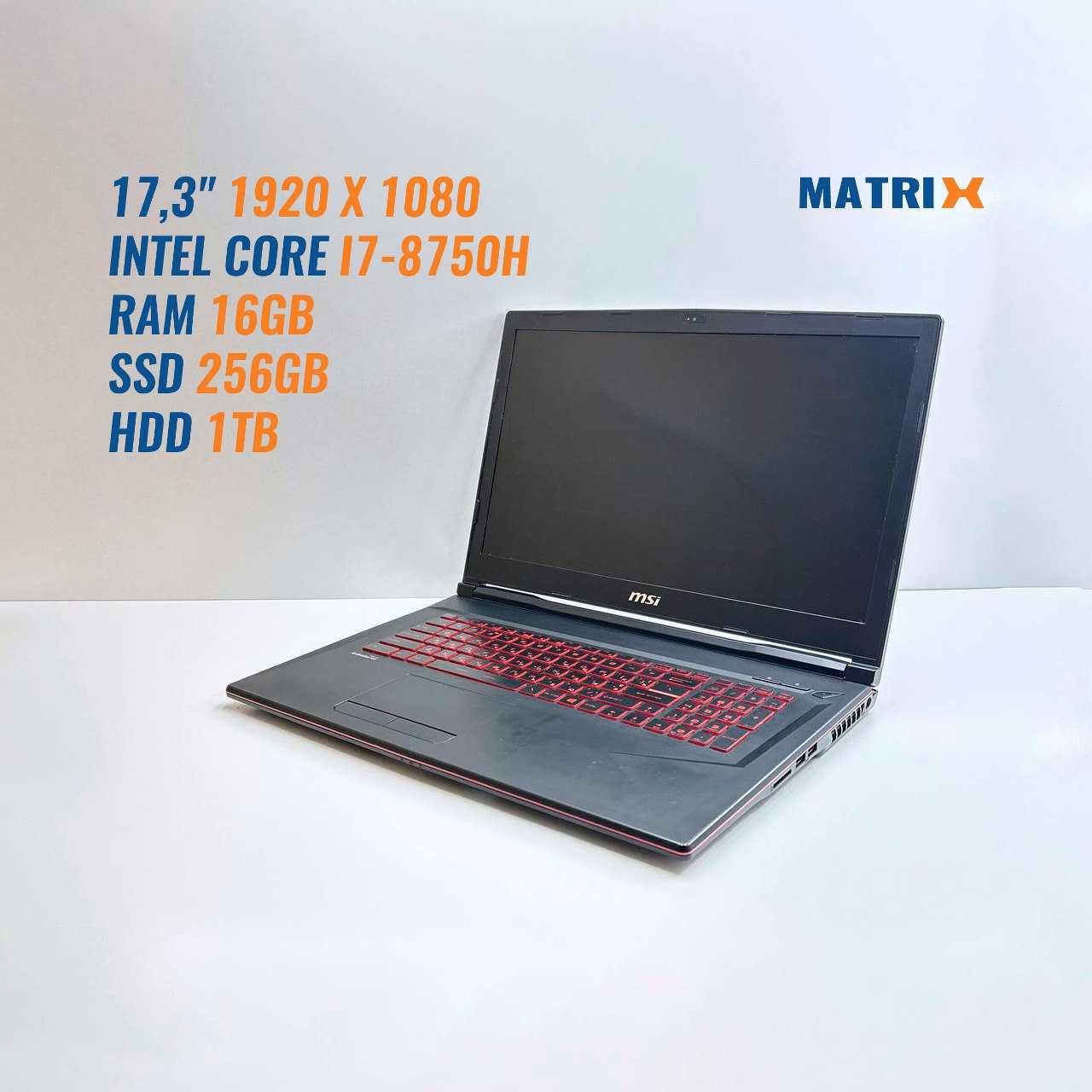 Ноутбук MSI MS-17C6 (17,3"/i7-8750H/16GB/256GB (HDD 1TB))