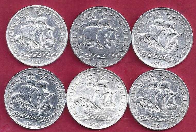 Moedas de 10$ Escudos Republica de Prata 2 Datas Diferentes