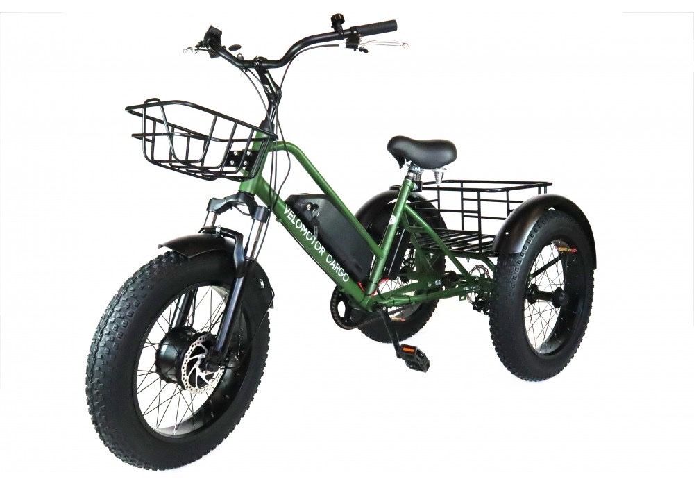 Трьохколісний електровелосипед з корзиною VELOMOTOR CARGO 500W