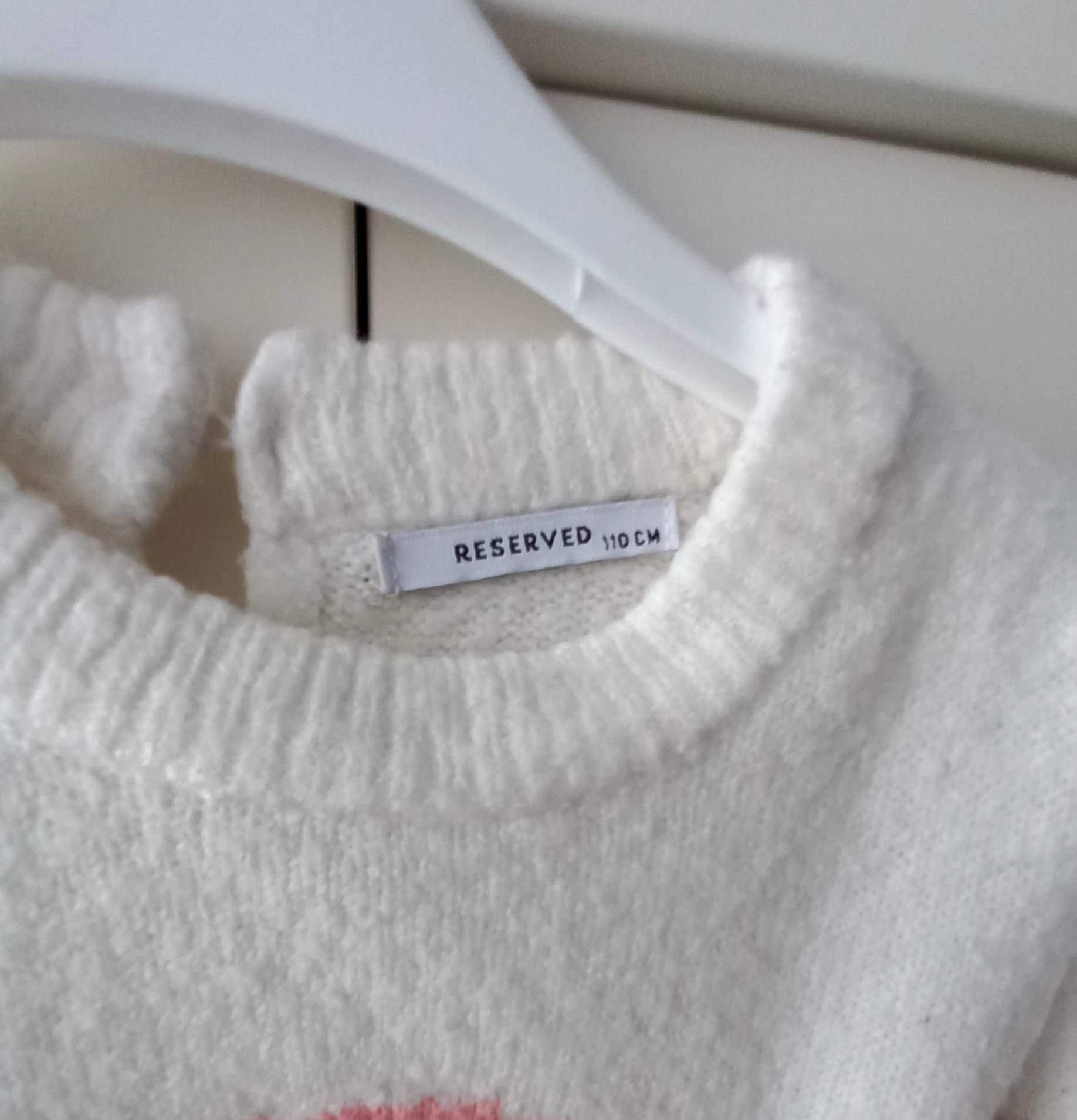 Reserved r.110 sweter tęcza,bluza króliczek,legginsy