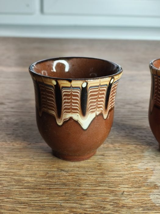 Stare kubki bułgarska ceramika PRL ¹⁹⁶