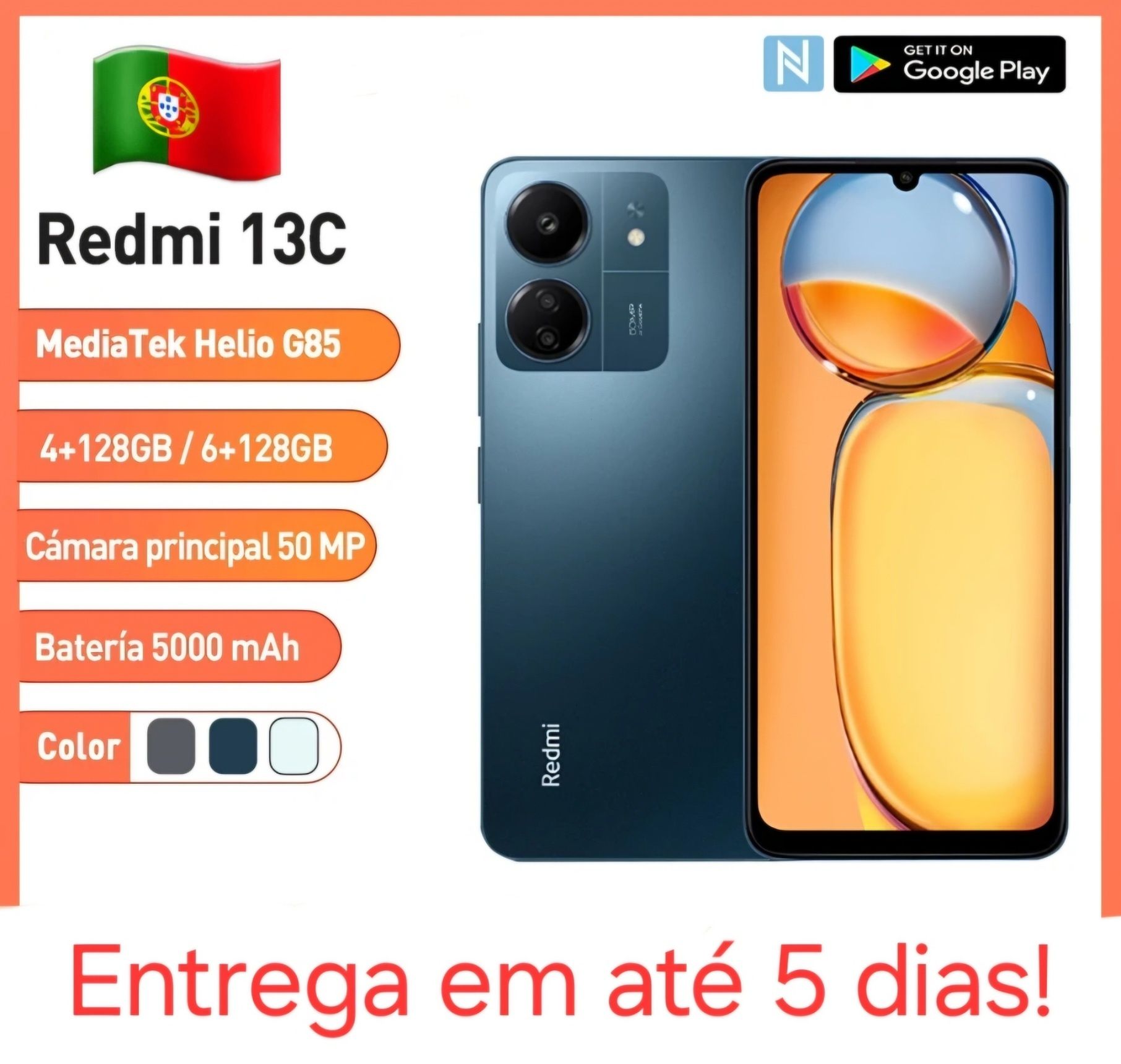 Xiaomi Redmi 13C Global 128 gb 4gb ram 90 Hz 5000 mAh NFC