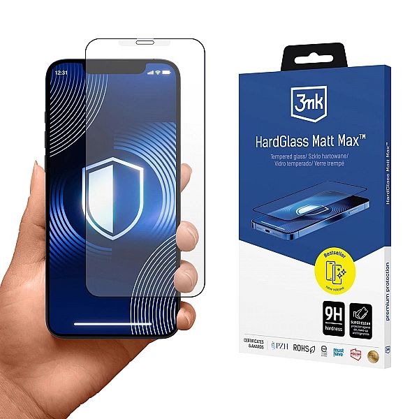 Matowe szkło hartowane 3mk HardGlass Matt Max na na Apple iPhone XR/11