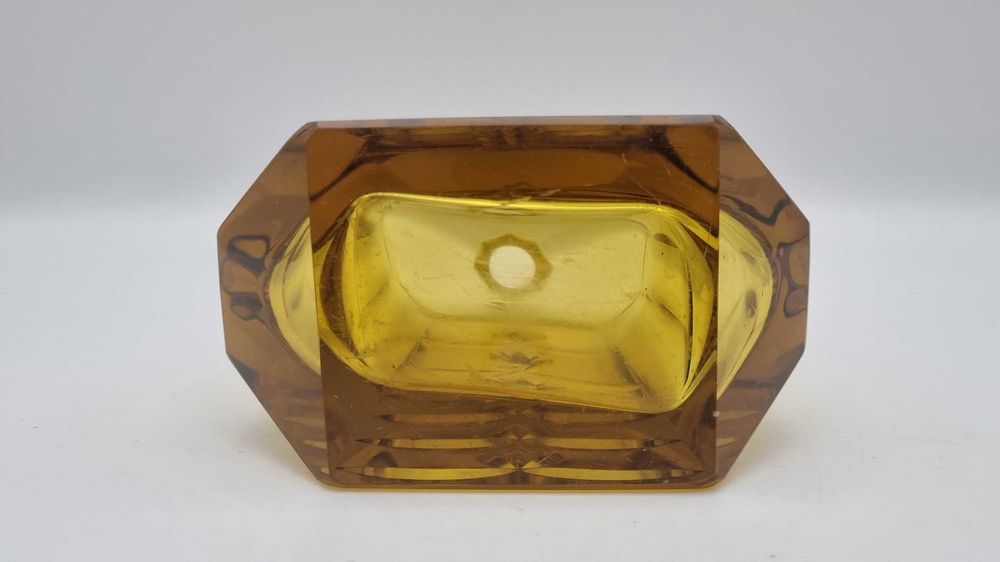 Karafka kryształowa Art Deco szkło kolorowe Design
