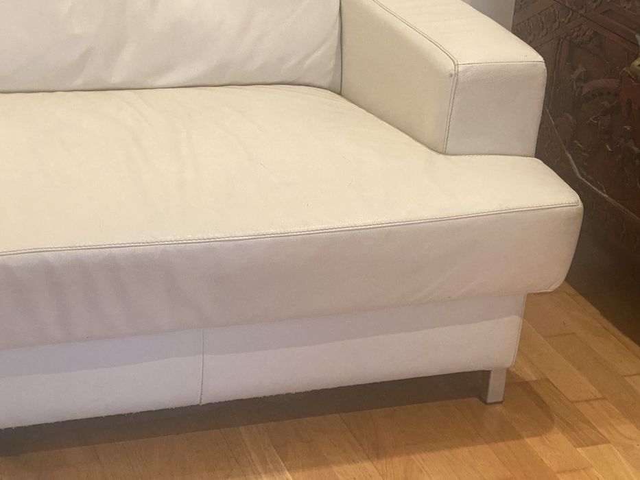 Sofa pele branco