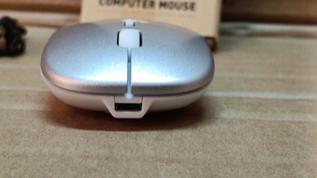 INPHIC Mysz Bluetooth, potrójna, cicha, ładowalna mysz