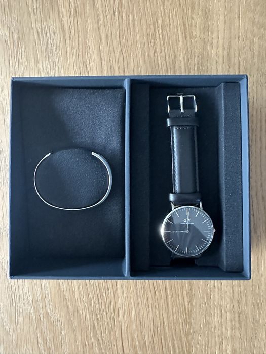 Zegarek Daniel Wellington Czarny 36mm + Bransoleta PREZENT | NOWY