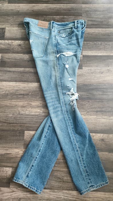 świetne przecierane skinny Abercrombie & Fitch  31/32
