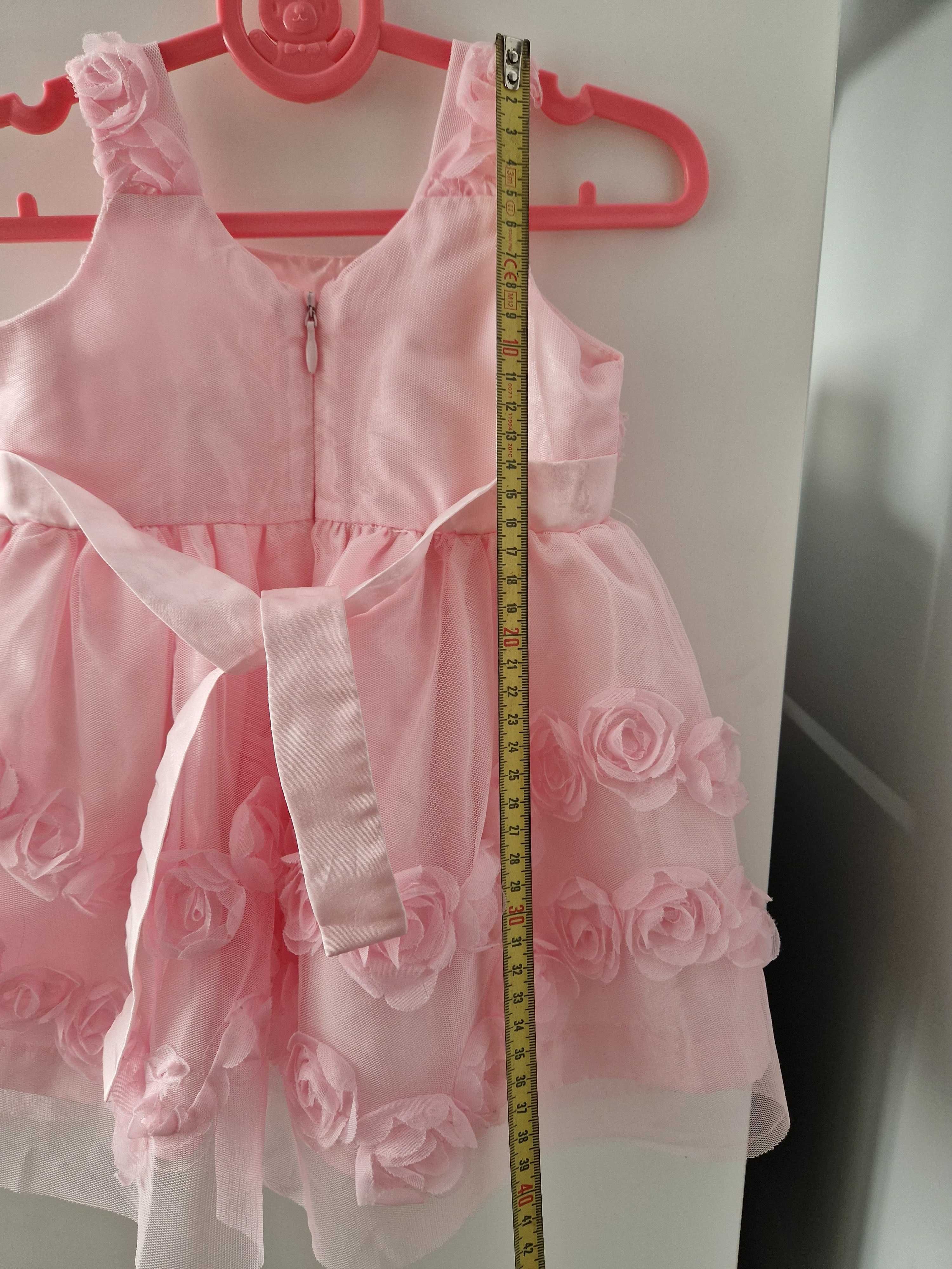 Sukienka niemowlęca różowa 68