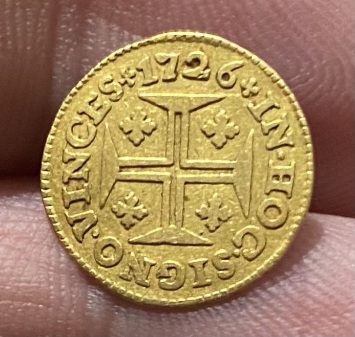 Moeda ouro D. JOAO V Pinto 480 Reis 1726