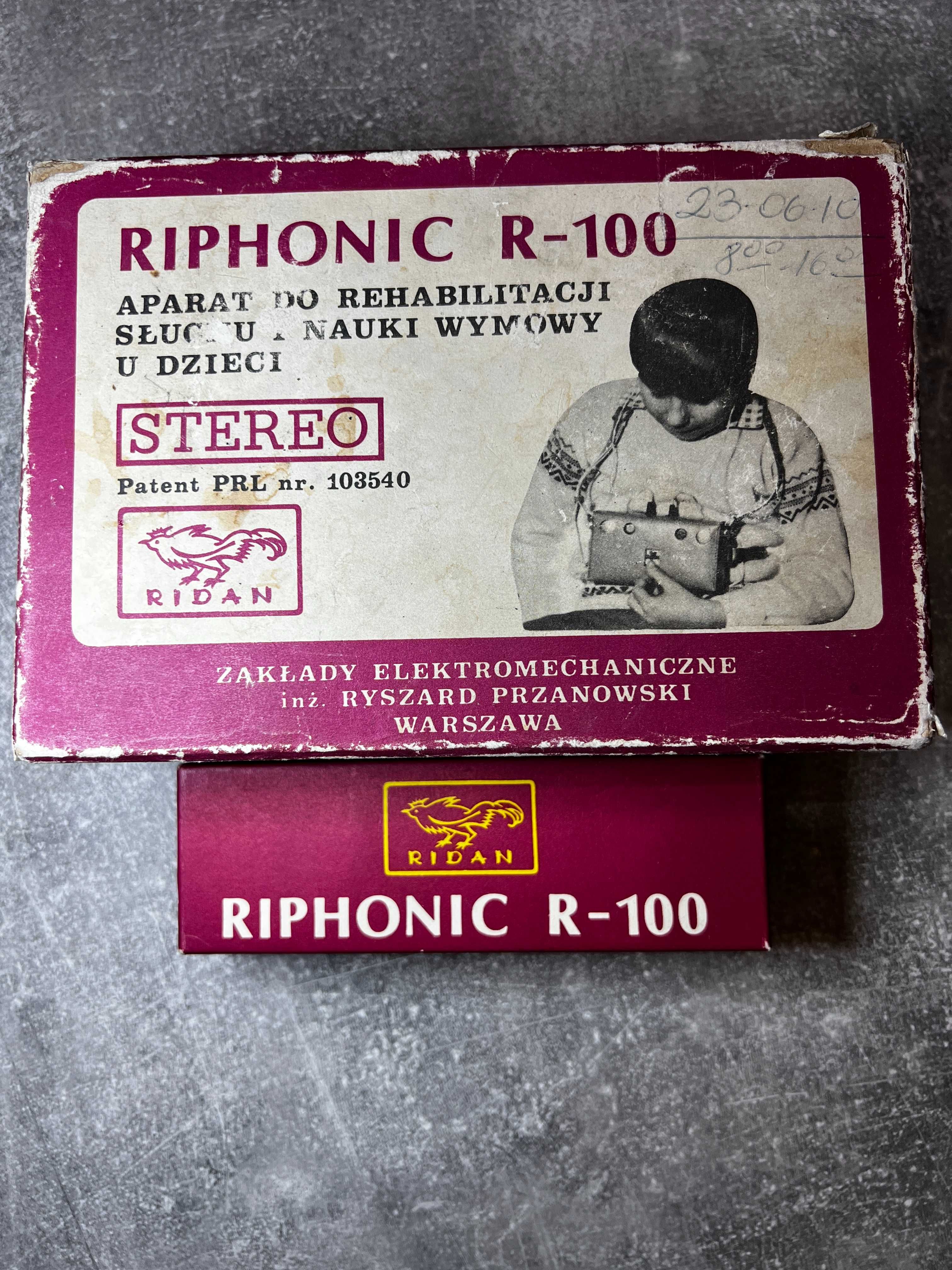 Zabytkowy aparat słuchowy UNITRA Riphonic R100