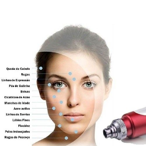 DERMAPEN Eletrica 12 Agulhas , Acne,Rugas, Manchas
