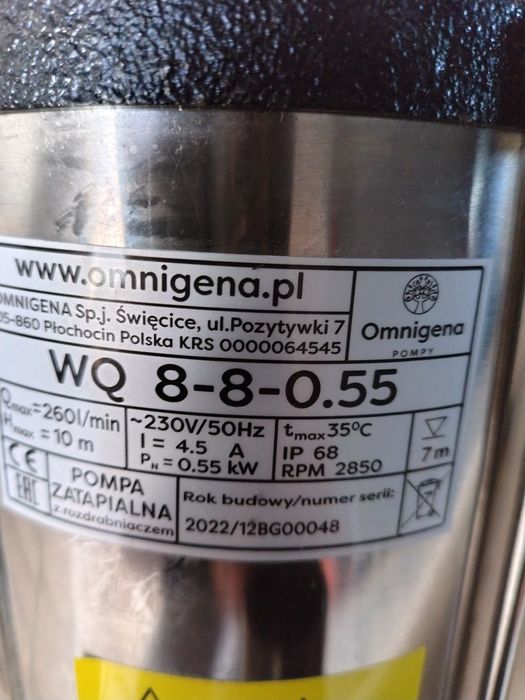 Sprzedam pomy do wody i nieczystości