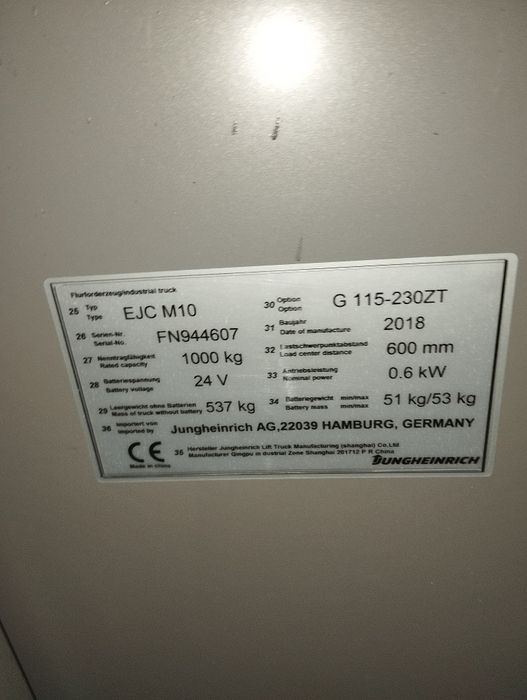 Porta paletes elétrico