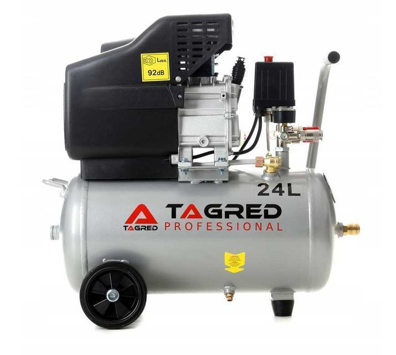 Polski KOMPRESOR OLEJOWY Sprężarka Powietrza 3,4KM 24L + GRATISY