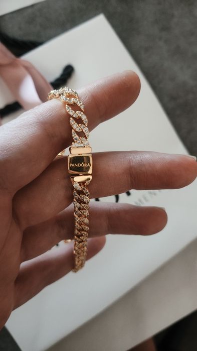 Пандора s925 ale Pandora браслет Паве кубинське плетіння