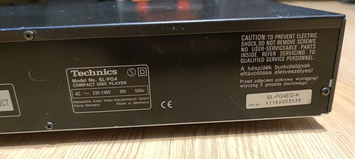 Kompakt Technics SL-PG4 odtwarzacz płyt cd