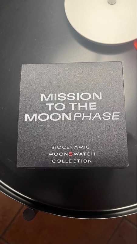 Snoopy x Omega Swatch Moonphase SO33B700 czarny