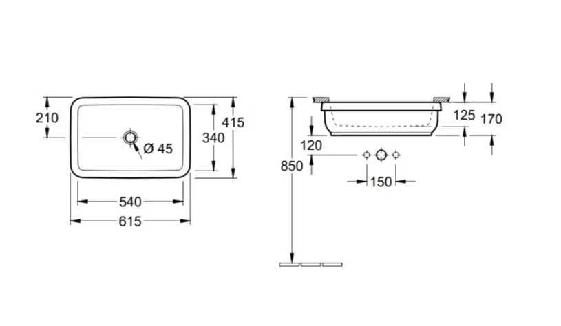 Umywalka podblatowa Villeroy & Boch 417760R1