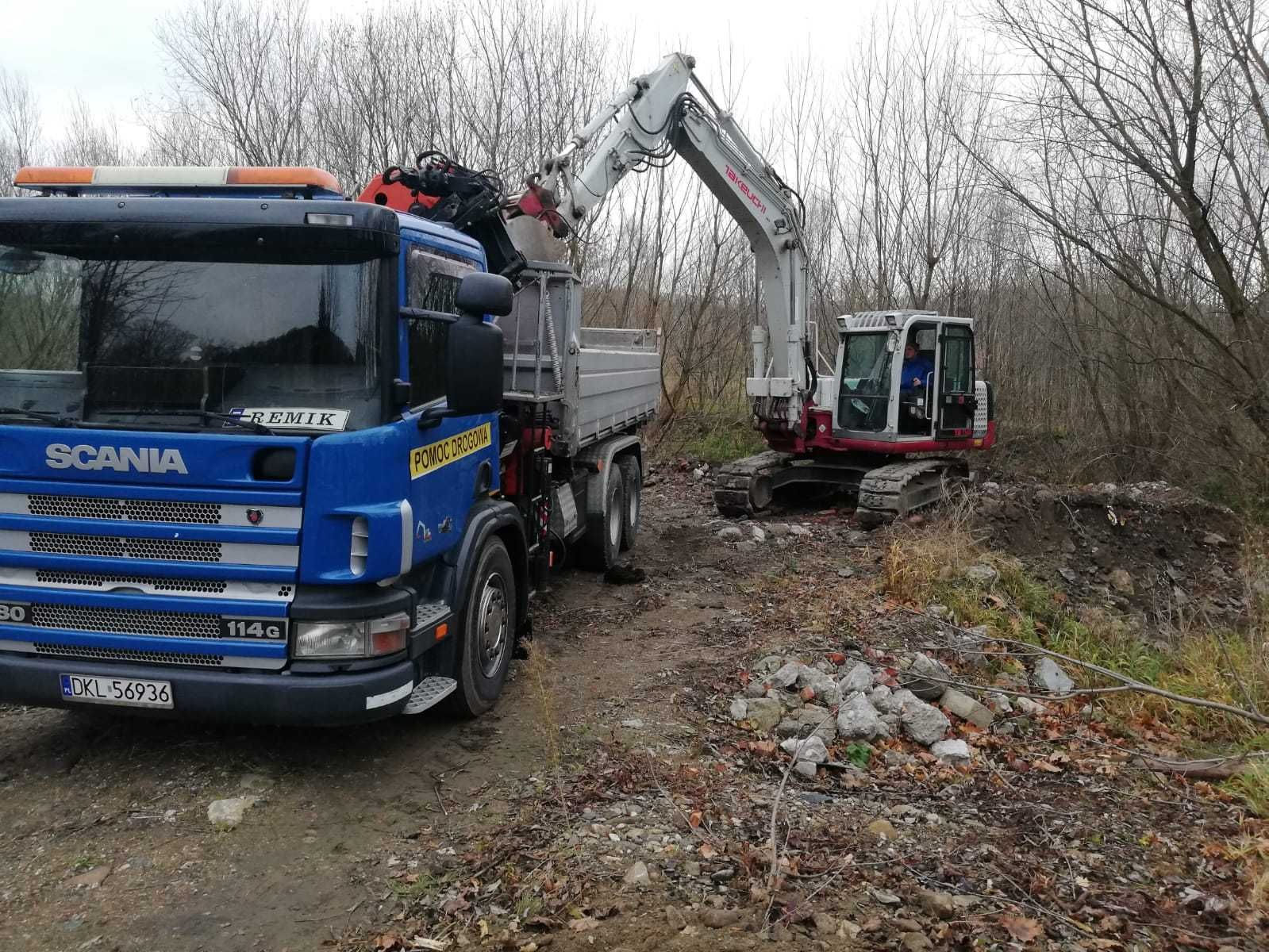 Usługi koparka,prace roboty ziemne, wozidło,HDS,