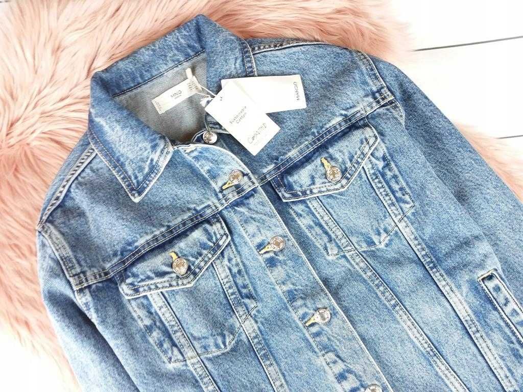 MANGO NOWA oversizowa kurtka jeansowa dżins jeans XS/S