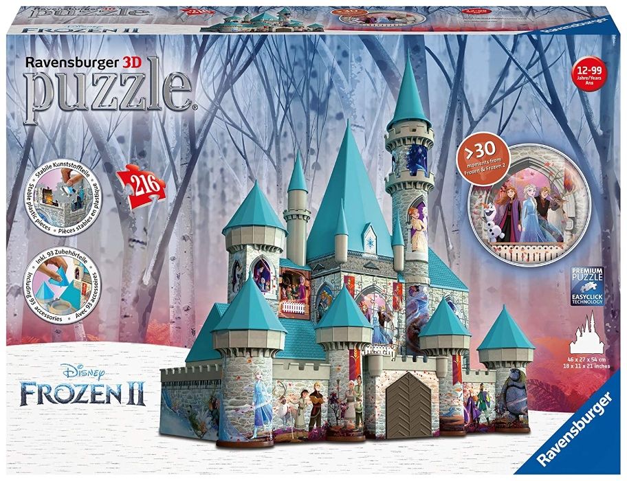 Ravensburger Puzzle FROZEN 2 -  olbrzymi ZAMEK 3D 216 EL, nowe