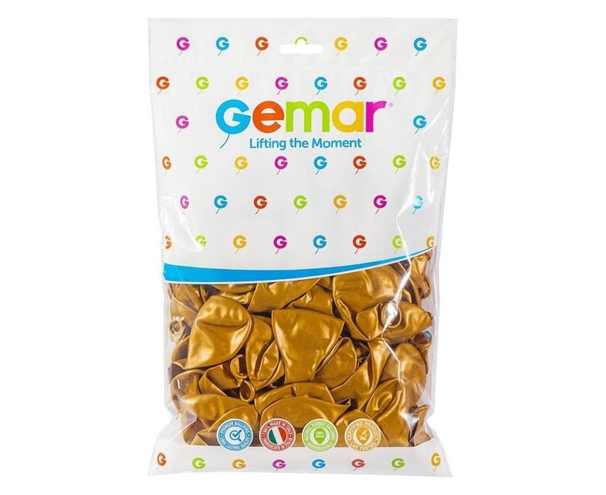 Balony metaliczne Złote 30cm 100szt Godan Rok wydania: 2022, oprawa: