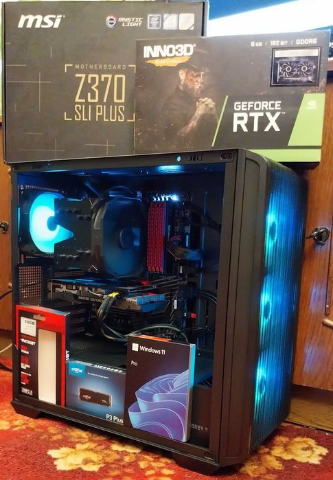 Komputer Gamingowy i5-8600K RTX 2060 6GB 32GB RAM 2TB SSD Win 11 PRO