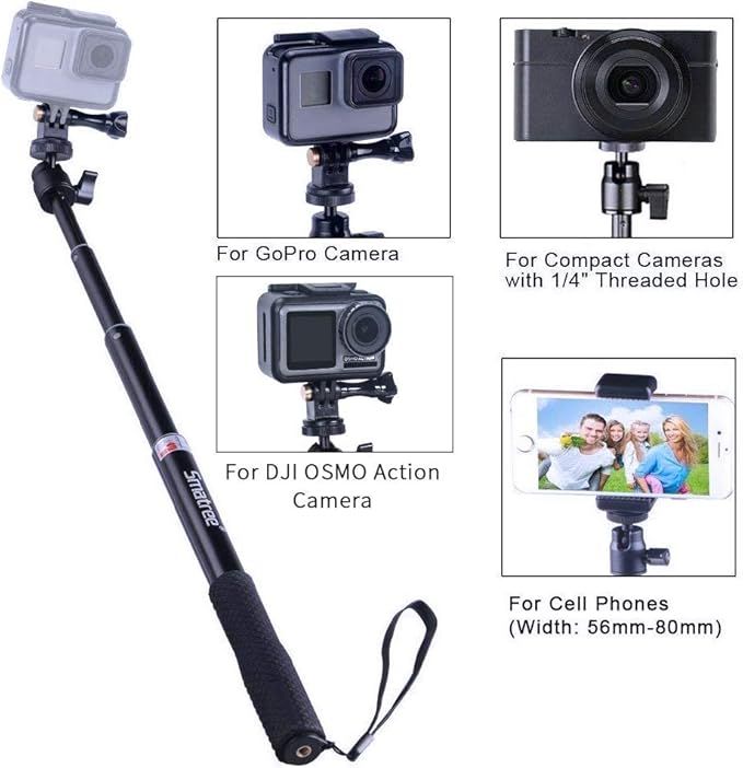 smatree smapole q3 drążek teleskopowy ze statywem do gopro x