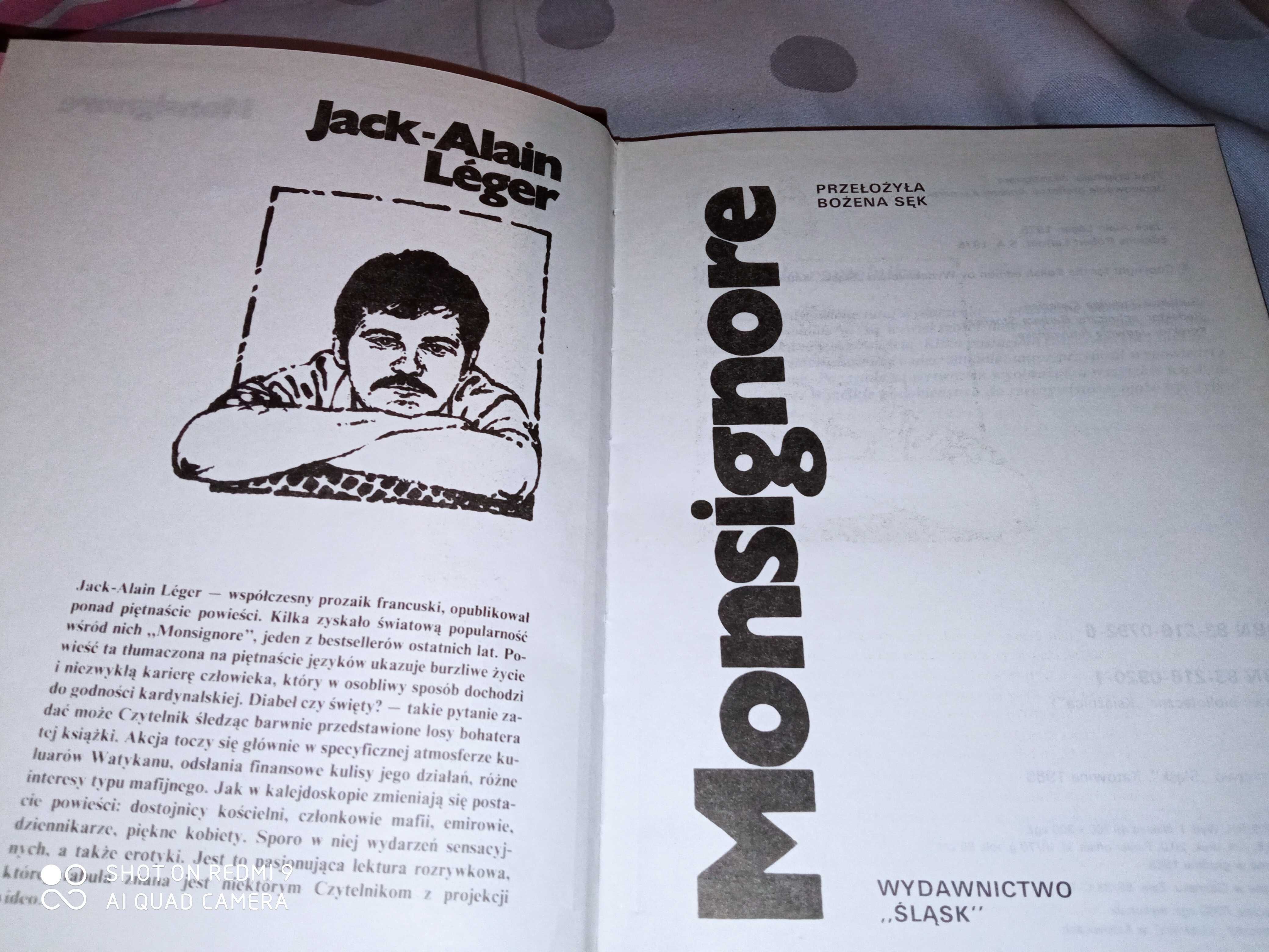 Książka Jack-Alain Leger   Monsignore Książnica