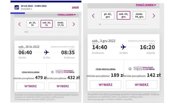 Bilety lotnicze Gdańsk - Eindhoven - Gdańsk za pól ceny / bagaż 10kg