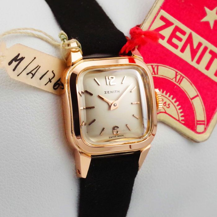 ZENITH zegarek damski VINTAGE lite złoto 18K / 750 nienoszony  1958