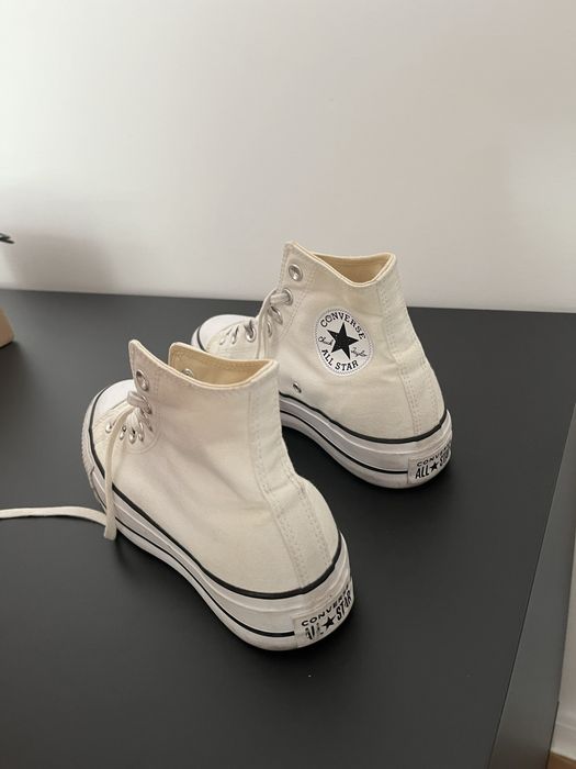 Converse plataforma brancas