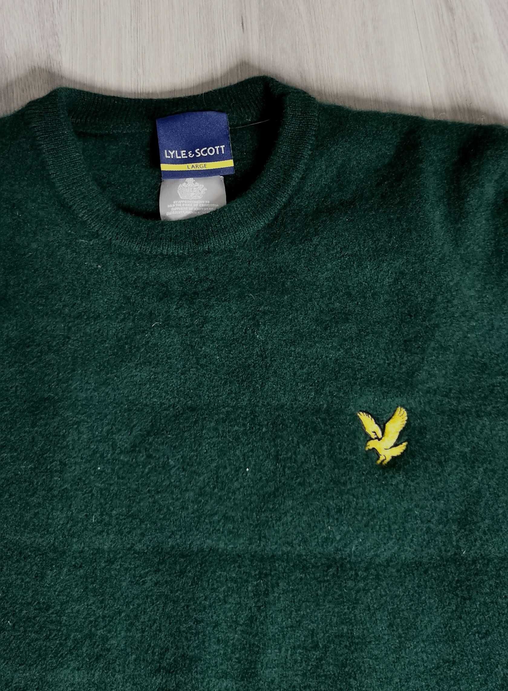 Sweter Lyle & Scott 100% wełna lambswool wysokiej jakości rozmiar L