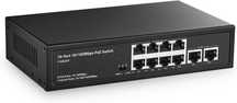 Switch Przełącznik 10 portów (8xPoE 2xGE) 96W 48V 10/100/1000 Mbps