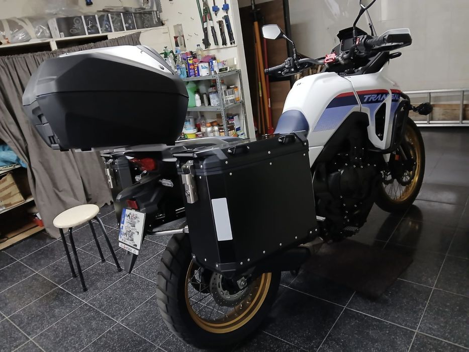 (NOVO) Malas Laterais + Top case Honda Transalp 750