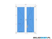 Okno 146 x 210 (150-210) Balkonowe SŁ Ruch.