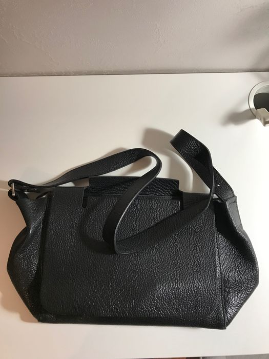 Сумка, чорна, шкіряна