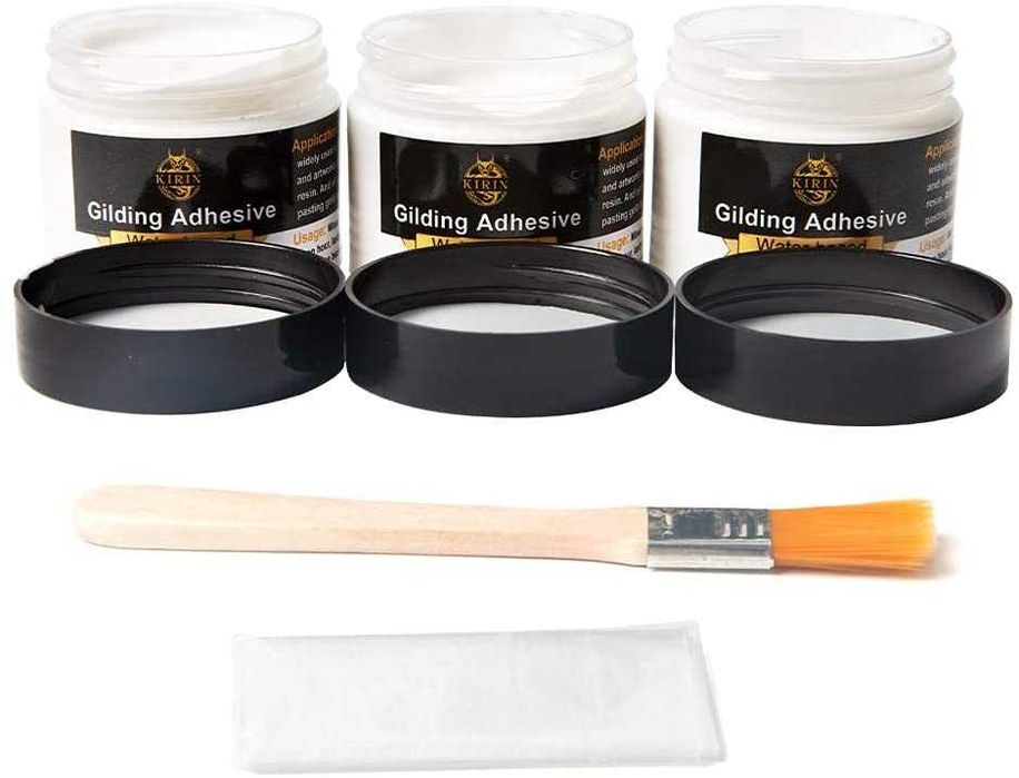 Klej 50 ml do liści,metalu,rzemiosła,sztuki,złota,drewna + 2 pedzle