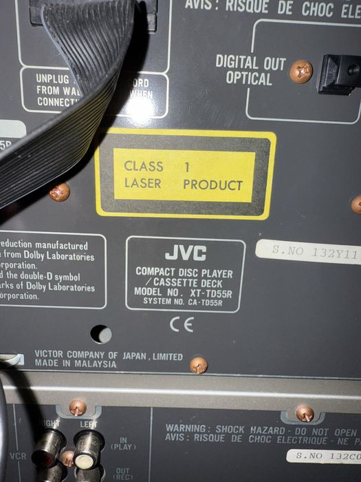 Aparelhagem JVC EX-TD55R Vintage K7 e CD