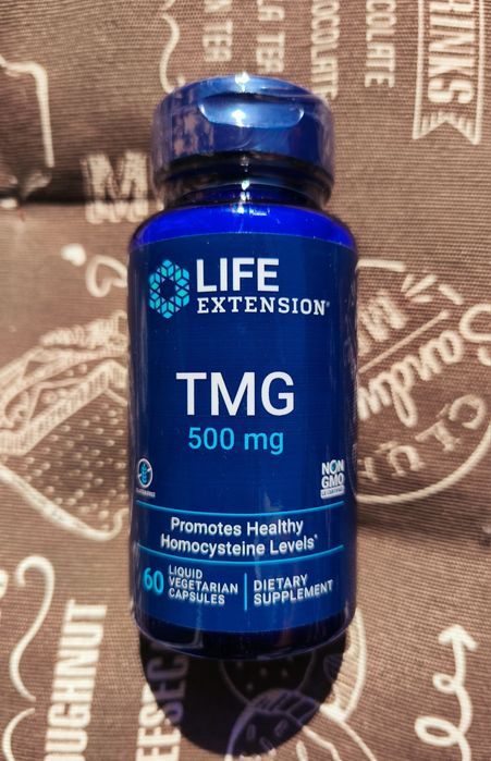Life Extension TMG тмг 500 мг Триметилгліцин гліцин бетаїн 60 капсул