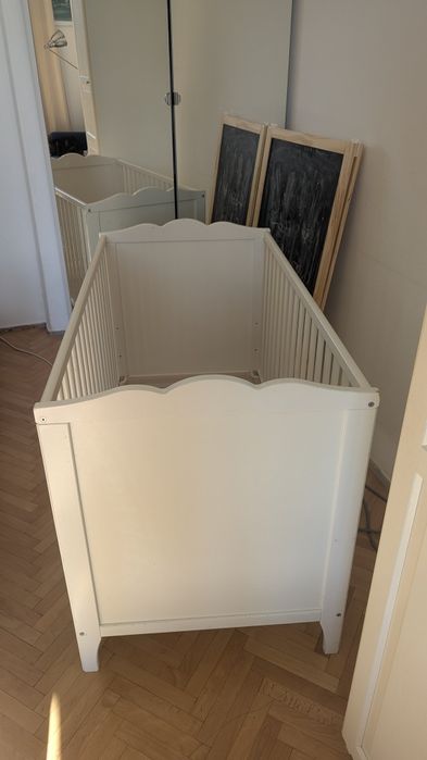 Łóżeczko dziecięce Ikea 3 poziomy hensvik z nowym materacem fiki miki