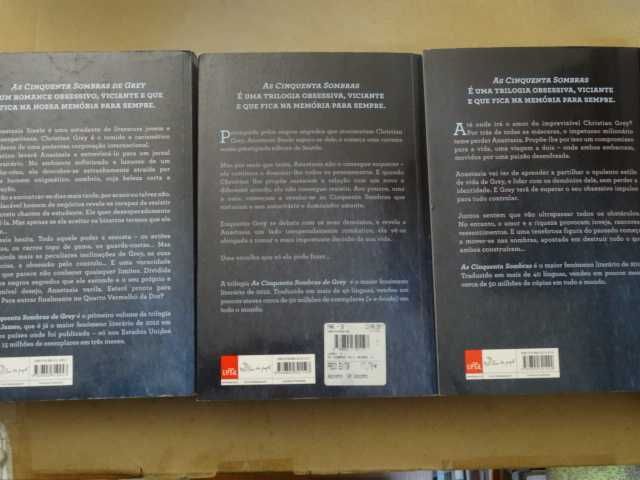 As Cinquenta Sombras de Grey de E L James - 3 Volumes