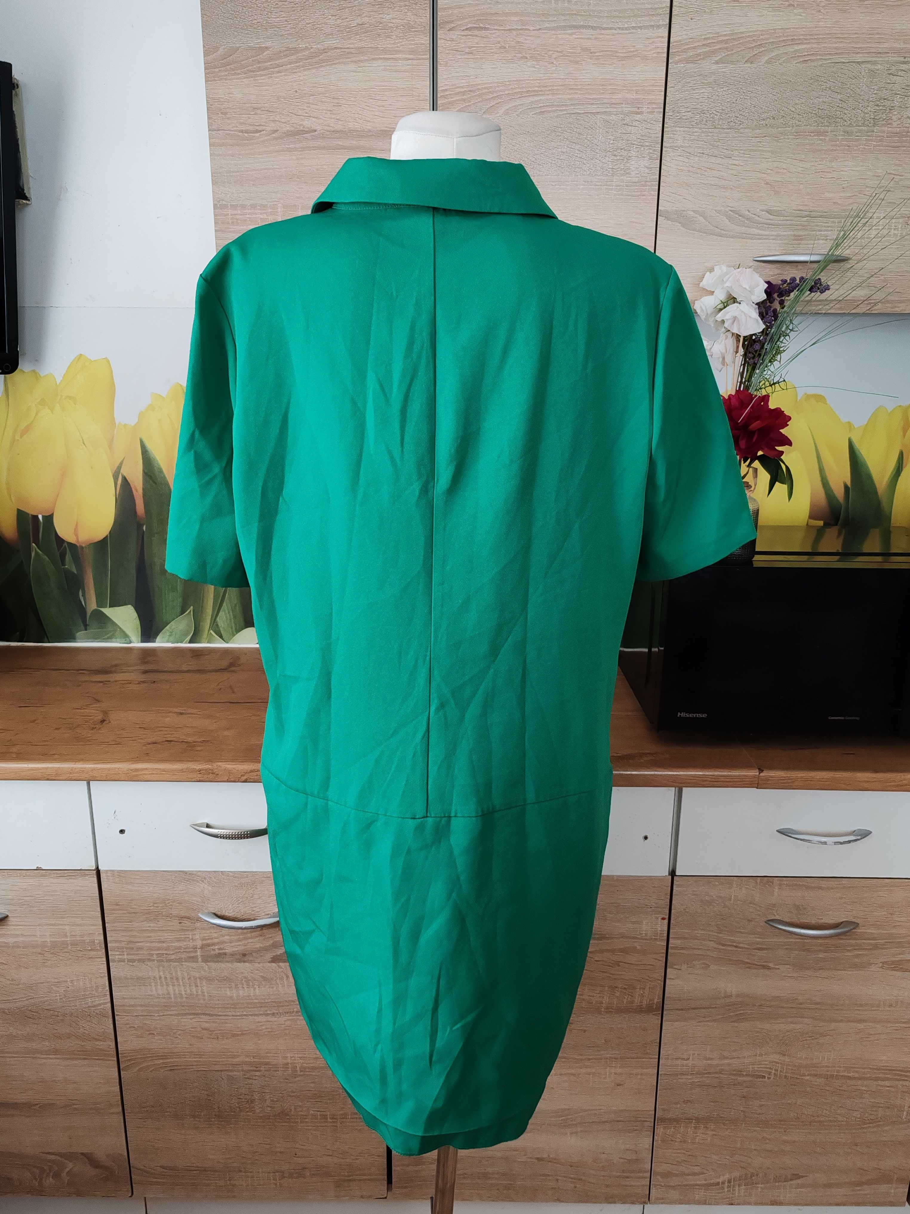 Nowa zielona sukienka Primark rozmiar 44 poliester/elastan