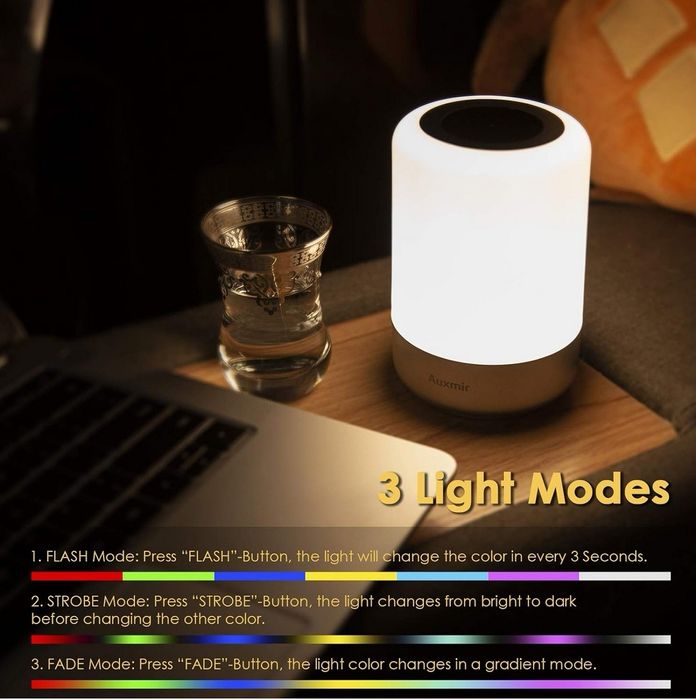 Lampka Nocna RGB S450 – 8 Kolorów + Funkcja Timera