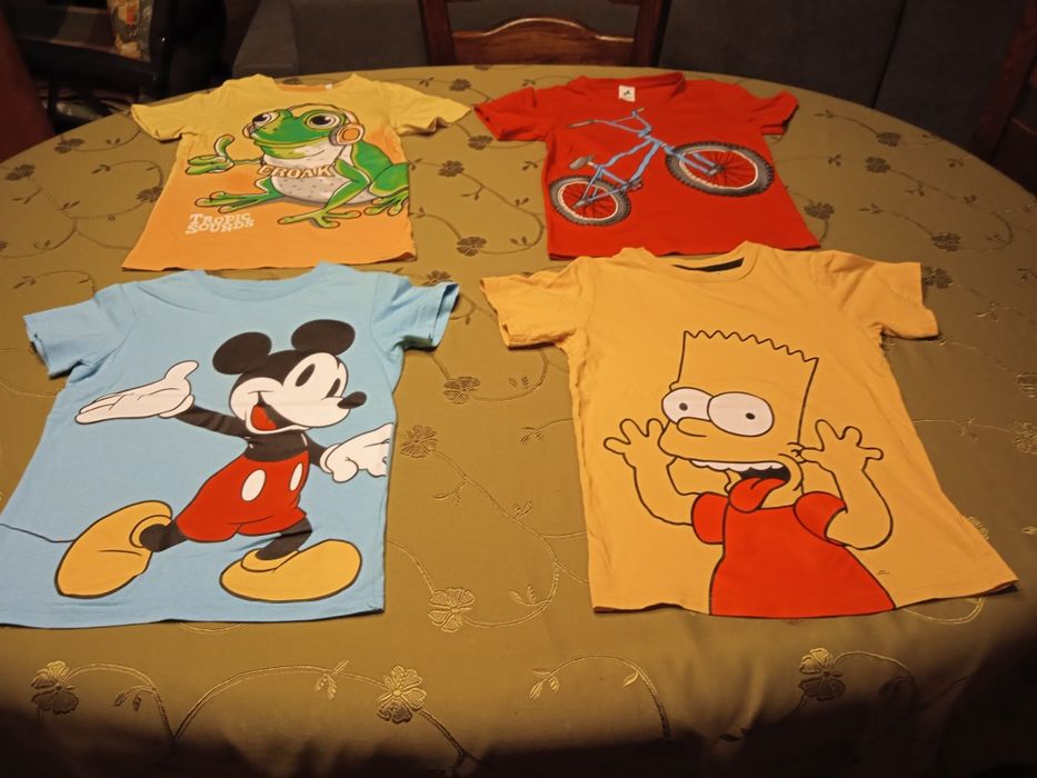 Bluzki dla chłopca R-128 C&A, H&M, Cars, Nike - unikat 7 sztuk